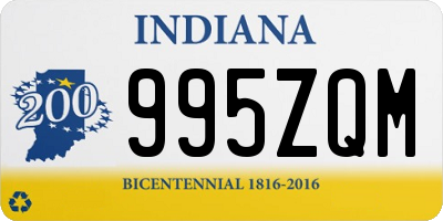 IN license plate 995ZQM