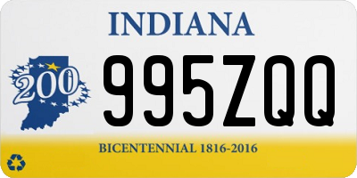 IN license plate 995ZQQ