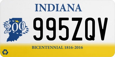 IN license plate 995ZQV