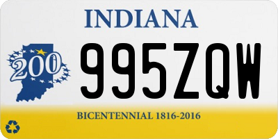 IN license plate 995ZQW