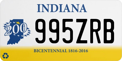 IN license plate 995ZRB