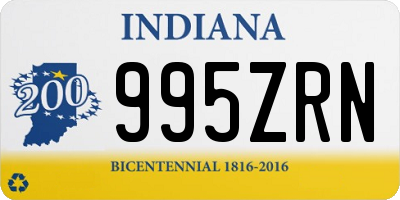 IN license plate 995ZRN