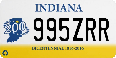 IN license plate 995ZRR