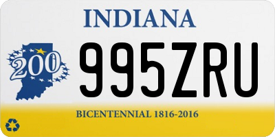 IN license plate 995ZRU