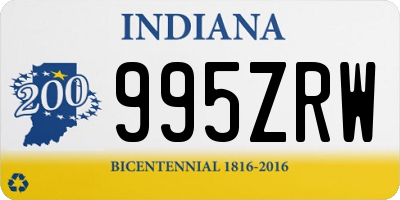 IN license plate 995ZRW