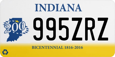 IN license plate 995ZRZ