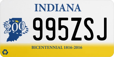 IN license plate 995ZSJ