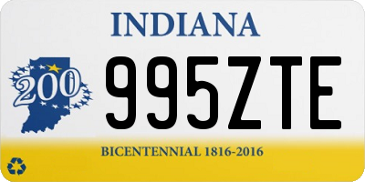 IN license plate 995ZTE