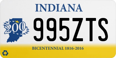 IN license plate 995ZTS