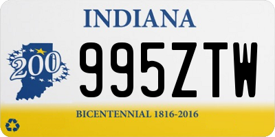 IN license plate 995ZTW