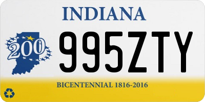 IN license plate 995ZTY