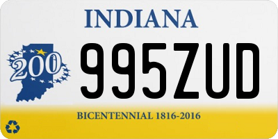 IN license plate 995ZUD