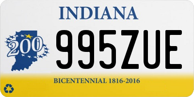 IN license plate 995ZUE