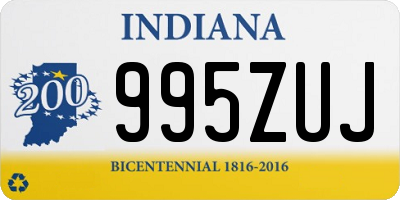 IN license plate 995ZUJ