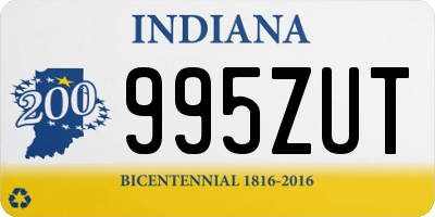 IN license plate 995ZUT