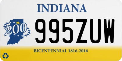 IN license plate 995ZUW