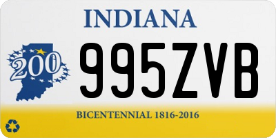 IN license plate 995ZVB