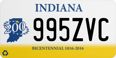 IN license plate 995ZVC