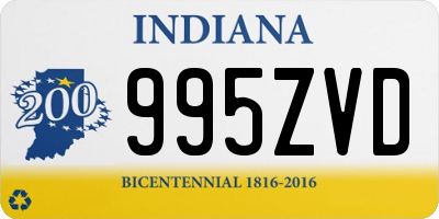 IN license plate 995ZVD