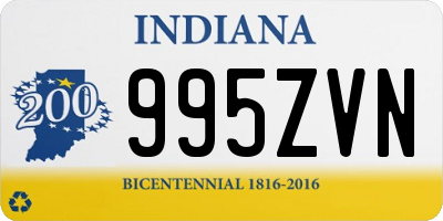 IN license plate 995ZVN