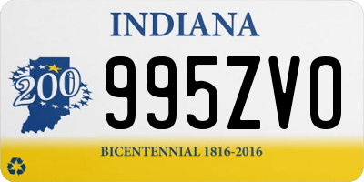 IN license plate 995ZVO