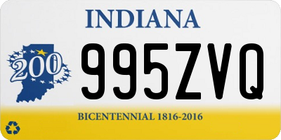 IN license plate 995ZVQ