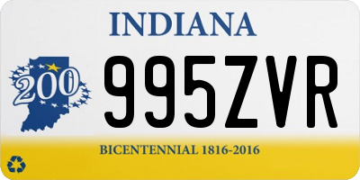 IN license plate 995ZVR