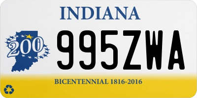 IN license plate 995ZWA