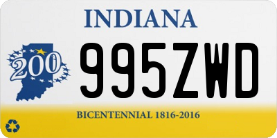 IN license plate 995ZWD