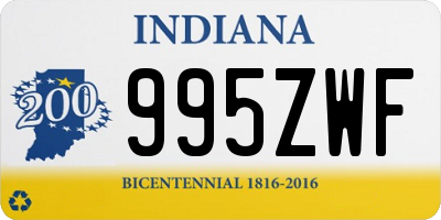 IN license plate 995ZWF