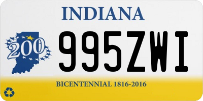 IN license plate 995ZWI