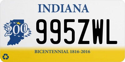 IN license plate 995ZWL