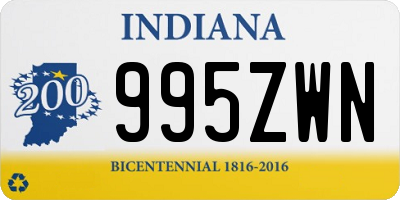 IN license plate 995ZWN