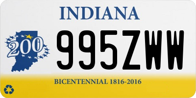 IN license plate 995ZWW