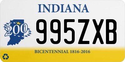 IN license plate 995ZXB