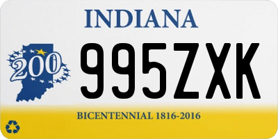 IN license plate 995ZXK