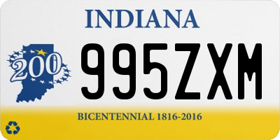 IN license plate 995ZXM