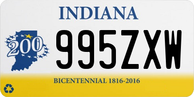 IN license plate 995ZXW