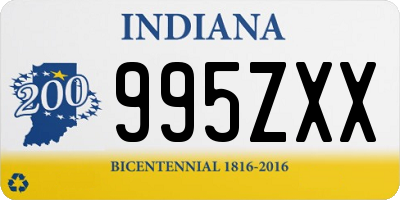 IN license plate 995ZXX