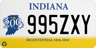 IN license plate 995ZXY