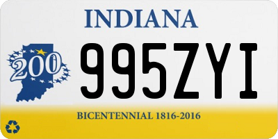 IN license plate 995ZYI