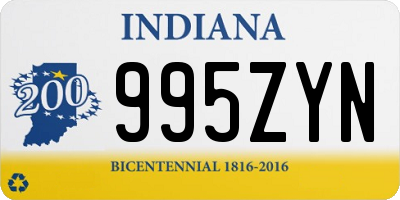 IN license plate 995ZYN