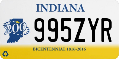 IN license plate 995ZYR