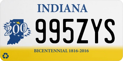 IN license plate 995ZYS