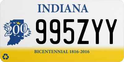 IN license plate 995ZYY