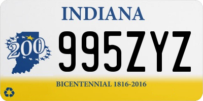 IN license plate 995ZYZ