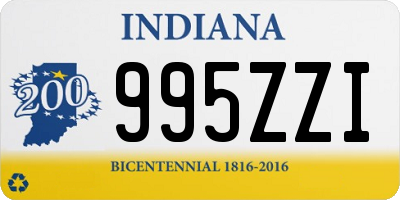 IN license plate 995ZZI