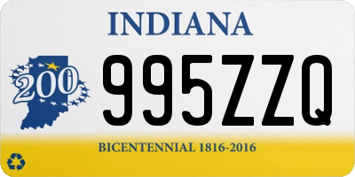 IN license plate 995ZZQ