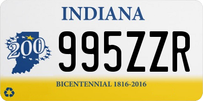 IN license plate 995ZZR