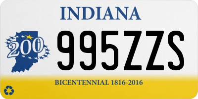 IN license plate 995ZZS